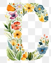 PNG Pattern flower number text