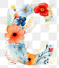 PNG Flower pattern plant text