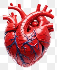 PNG Computer artwork of the heart with coronary vessels white background ammunition weaponry.