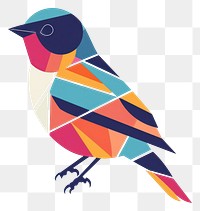 PNG Abstract geometric bird art cartoon animal.
