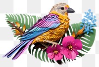 PNG Animal flower plant bird.