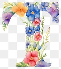 PNG Floral inside alphabet T flower number plant.