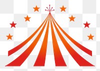 PNG Circus linocut logo red illuminated.