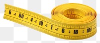 PNG Yellow measuring tape white background measurements accuracy.