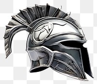 PNG Silver sparta helmet white background protection headgear.