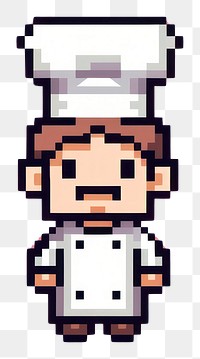 PNG Chef pixel pixelated portrait uniform.