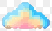 PNG Cloud with rainbow pixel graphics art pixelated.