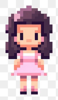 PNG Girl pixel toy technology pixelated.
