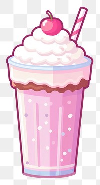 PNG Milkshake pixel dessert drink food.