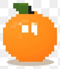 PNG Orange fruit pixel food anthropomorphic jack-o'-lantern.