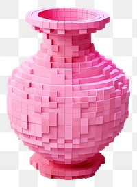 PNG Pink vase toy art white background investment.