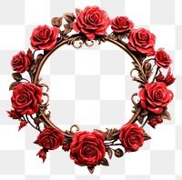 PNG Iron rose red frame flower jewelry plant.