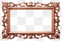 PNG Rose gold frame vintage rectangle white background architecture.