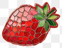 Mosaic tiles of starwberry strawberry fruit food.