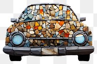 Mosaic tiles of car vehicle transportation architecture.