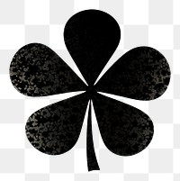 PNG Clover icon black leaf white background.