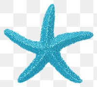 PNG Starfish icon shape blue white background.