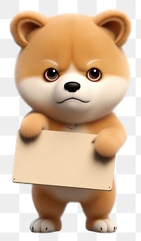 PNG Sad puppy dog mammal cute toy.