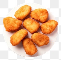 PNG Nuggets fritters plate food.