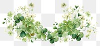PNG Clovers watercolor frame pattern plant herbs.
