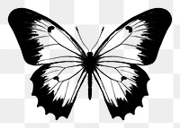 PNG Butterfly animal white monochrome.