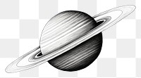 PNG Saturn astronomy space monochrome.