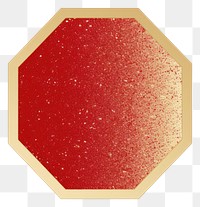 PNG Octagon icon glitter shape gold.