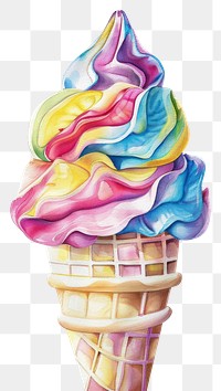 PNG Ice creame cone dessert food white background.