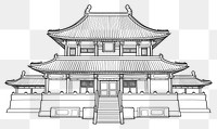 PNG Chinese palace architecture building drawing.