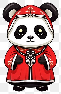 PNG Chinese costume mascot panda.