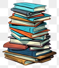 PNG A pile of books publication library white background.