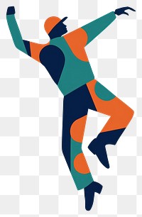PNG Dancing person white background silhouette.