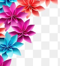 PNG Abstract flower floral border backgrounds pattern origami.