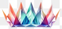 PNG Diamond crown abstract graphics white background.
