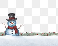 PNG  Snowman winter nature white.