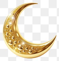 PNG Eid Mubarak crescent moon gold jewelry nature.