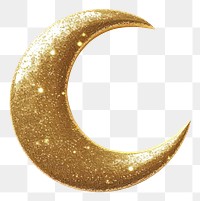 PNG Eid Mubarak crescent moon astronomy night gold.