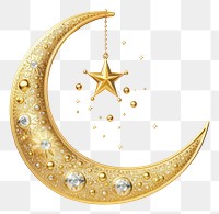 PNG Eid Mubarak crescent moon gold astronomy jewelry.