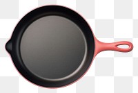PNG Cast iron pan wok accessories simplicity.