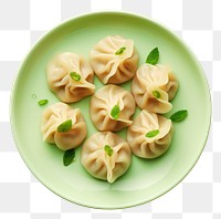 PNG Steamed dumpling pasta plate food.