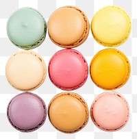 PNG Macaroons dessert food white background.