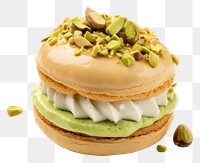 PNG Choux cake with pistachio cream and nuts dessert vegetable food.