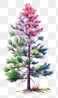 PNG Pine tree drawing sketch plant.