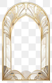 PNG Minimal heart art nouveau architecture glass gold.