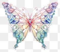 PNG Arch art nouveau with butterfly pattern animal white background.