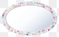 PNG Unicorn mirror oval white background.