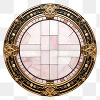 PNG Circle pink art nouveau jewelry gold white background.