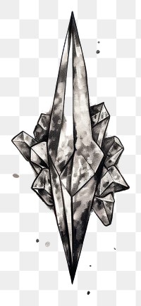 PNG Crystal drawing creativity arrowhead.