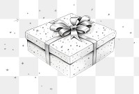 PNG Gift box gift drawing line.