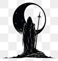 PNG Grim reaper silhouette drawing black.